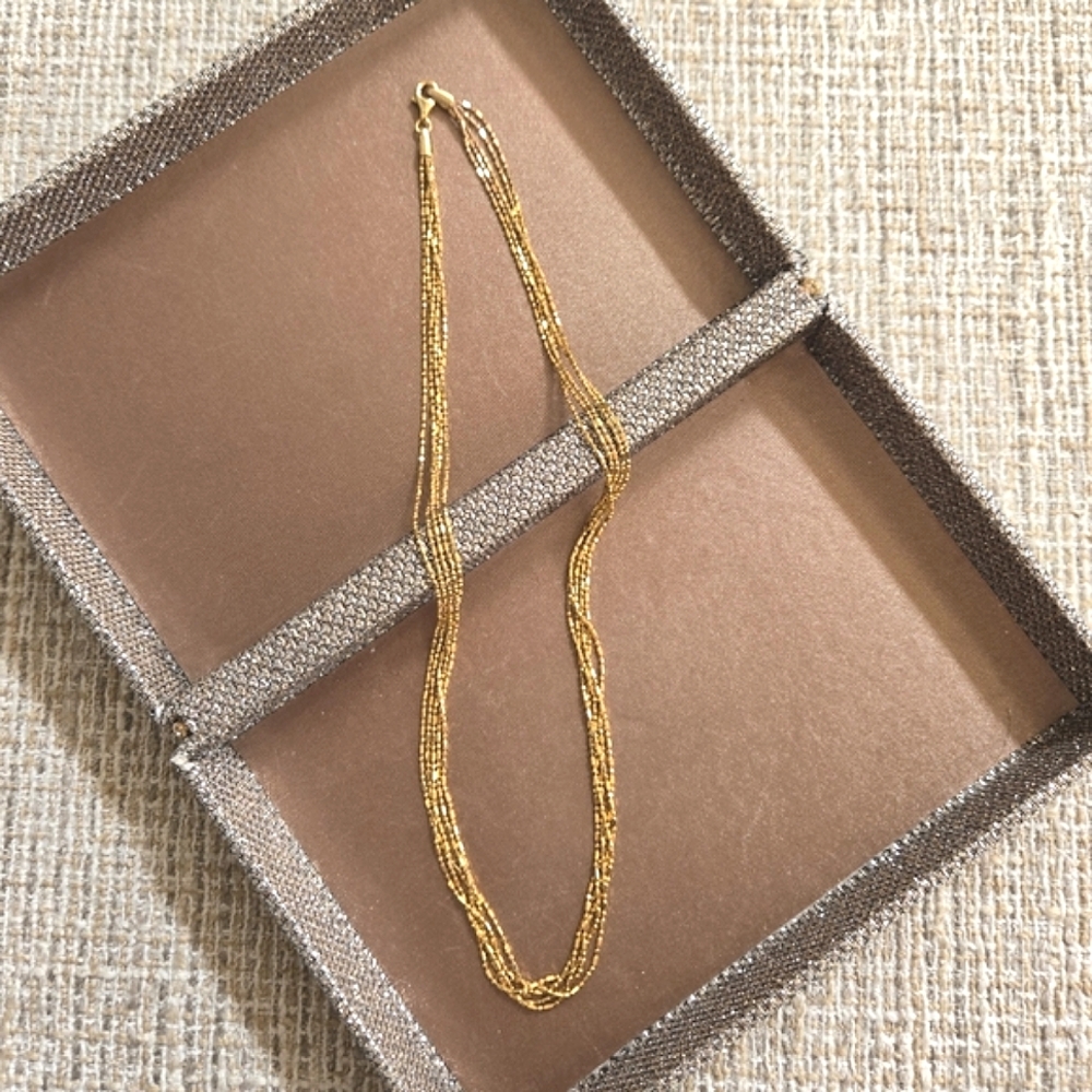 Milor 14k Gold Multi Strand Necklace
